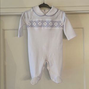 Pepa & Co White Smocked Footie